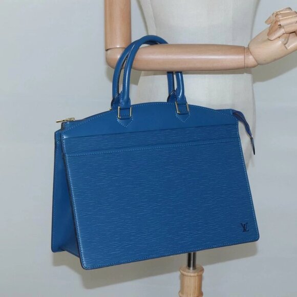 LOUIS VUITTON Epi Riviera Hand Bag Blue M48185 LV Auth BA1339 - Picture 6 of 13
